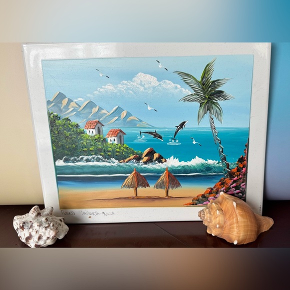 Lupe 2 Other - Puerto Vallarta Decorated Tile (shells included)